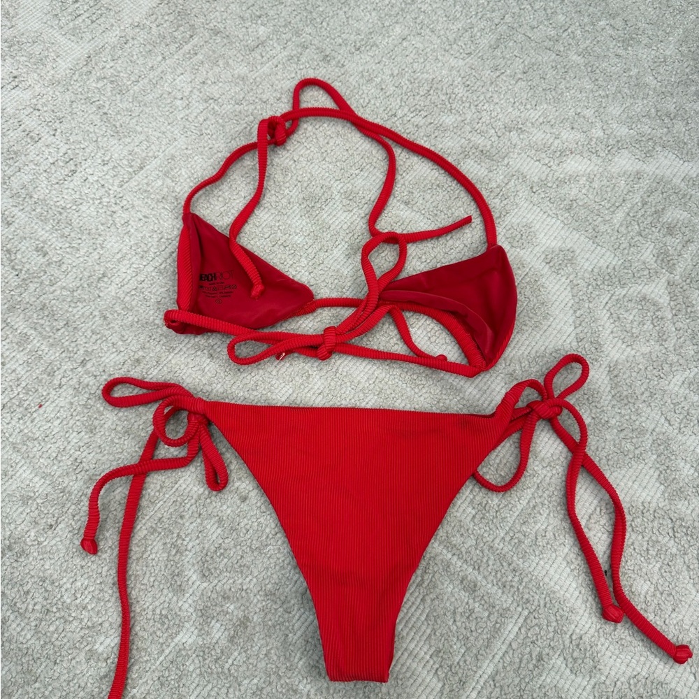 Beach Riot Red Triangle Bikini Set - Picture 8 of 9